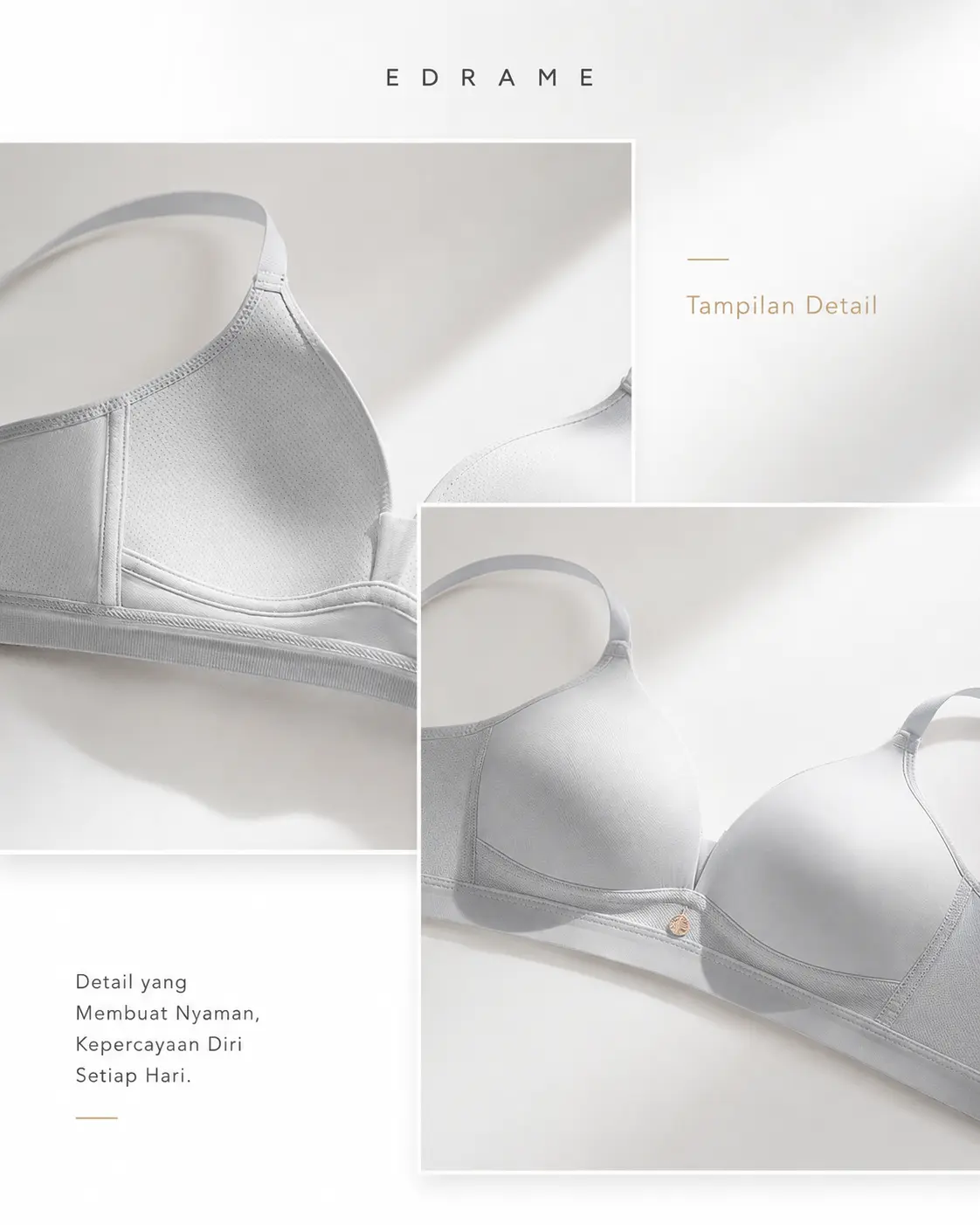 EDRAME bra push up seamless 659 dengan detail pendant — detail 10