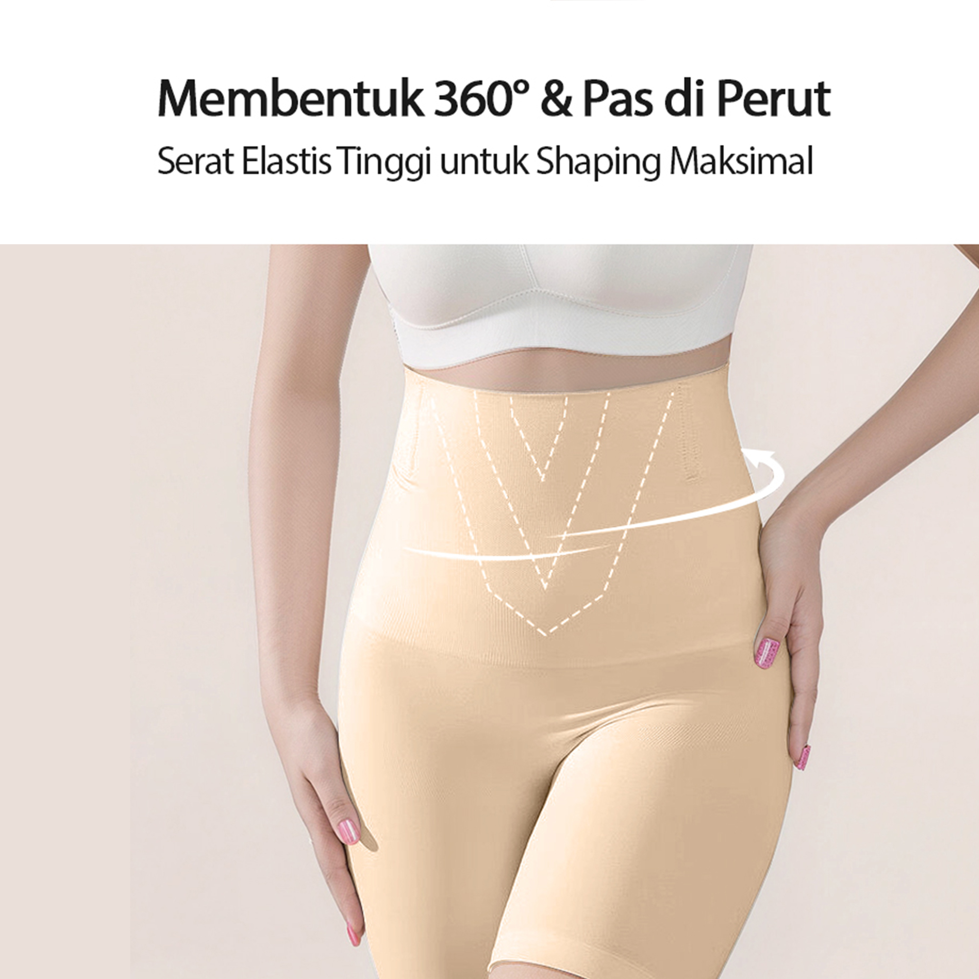 EDRAME shapewear wanita M03 celana korset high waist — detail 5
