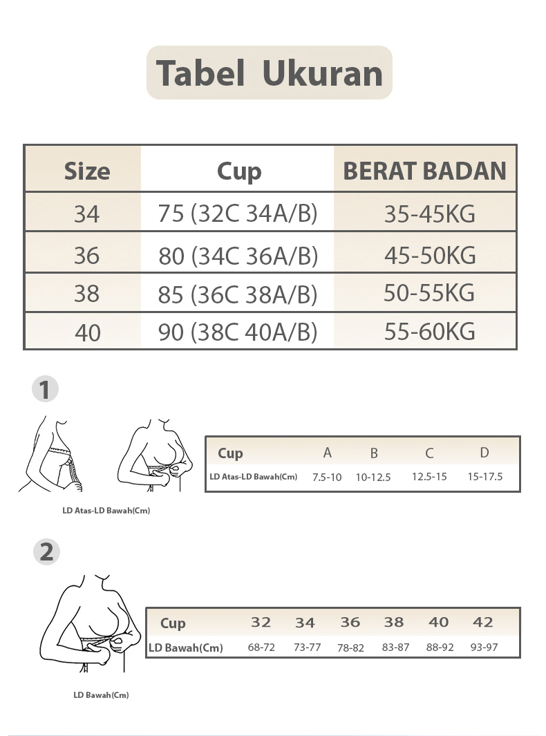 EDRAME bra tanpa kawat 2510 dengan material lembut dan cup 3D — detail 12