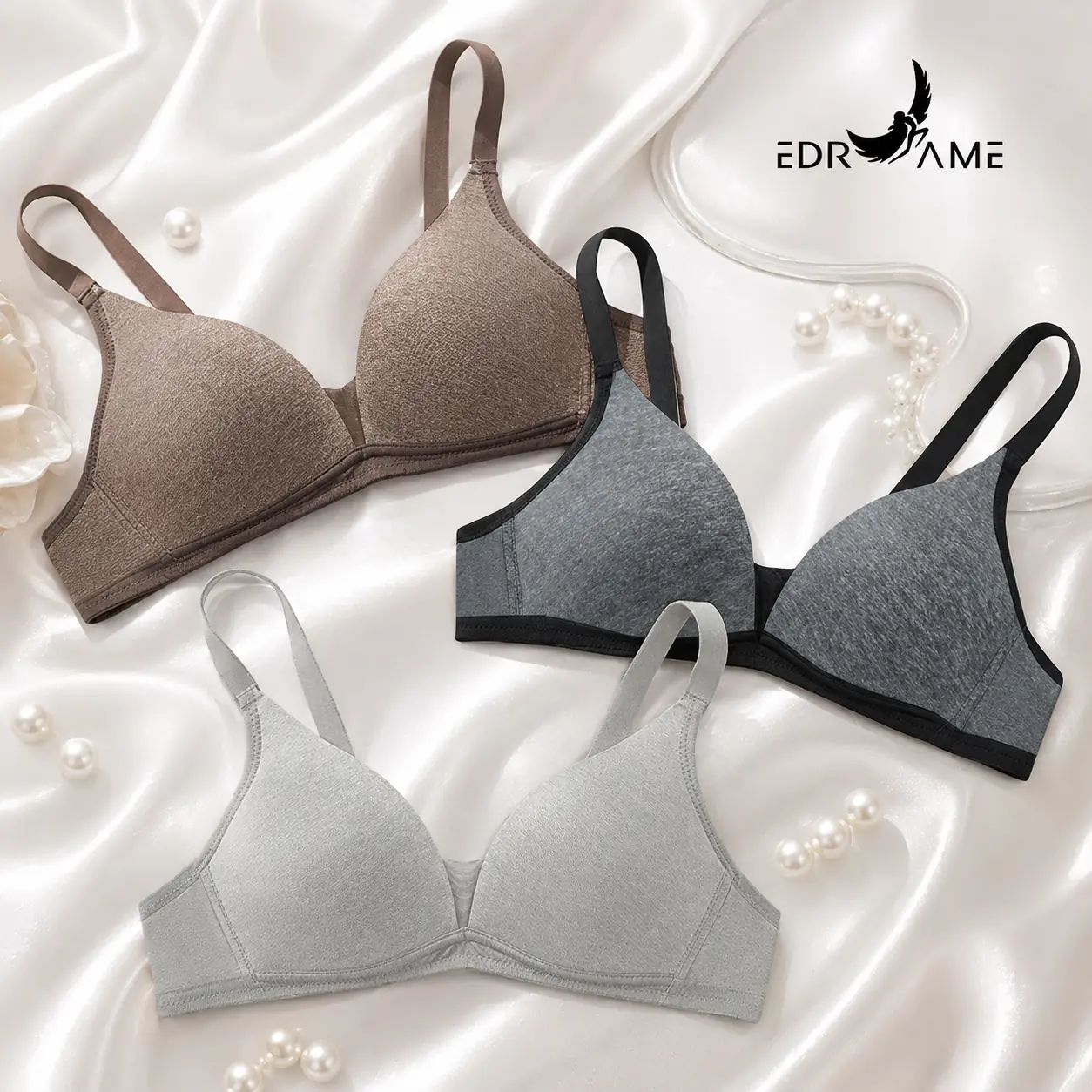 EDRAME bra push up tanpa kawat 637 dengan cup tipis — detail 4